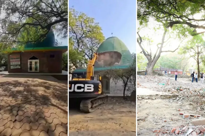 A news report about the demolition
